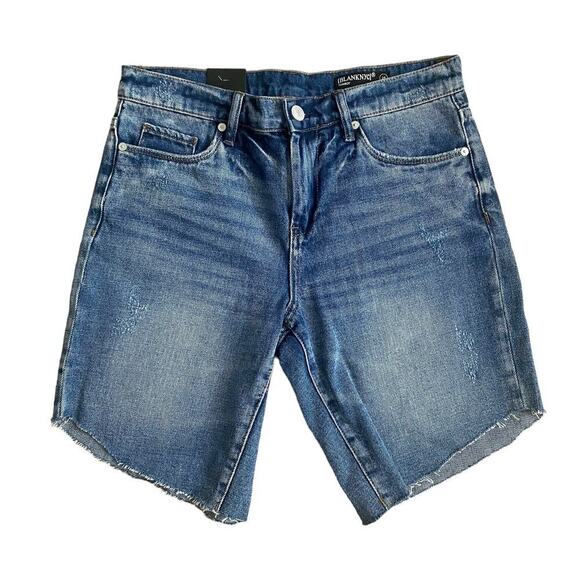 NWT Blank NYC Cutoff Washed Distress Cowgirl Style Mid Rise Short Size 28 - Picture 1 of 6